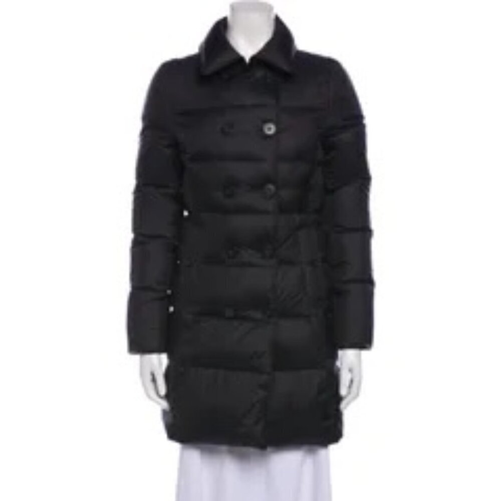 Theory Double Breasted Down Puffer Coat Jacket Size - Small BLACK